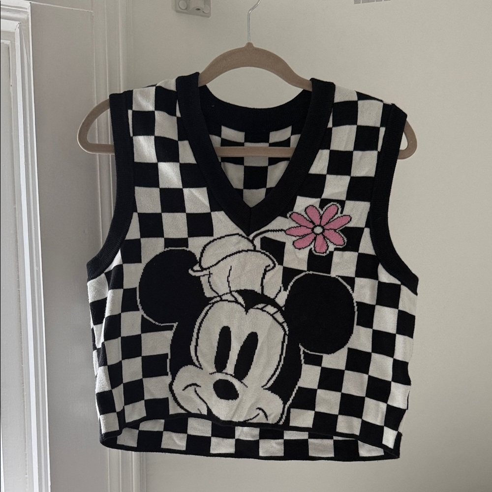 Black and White Checkered Vest